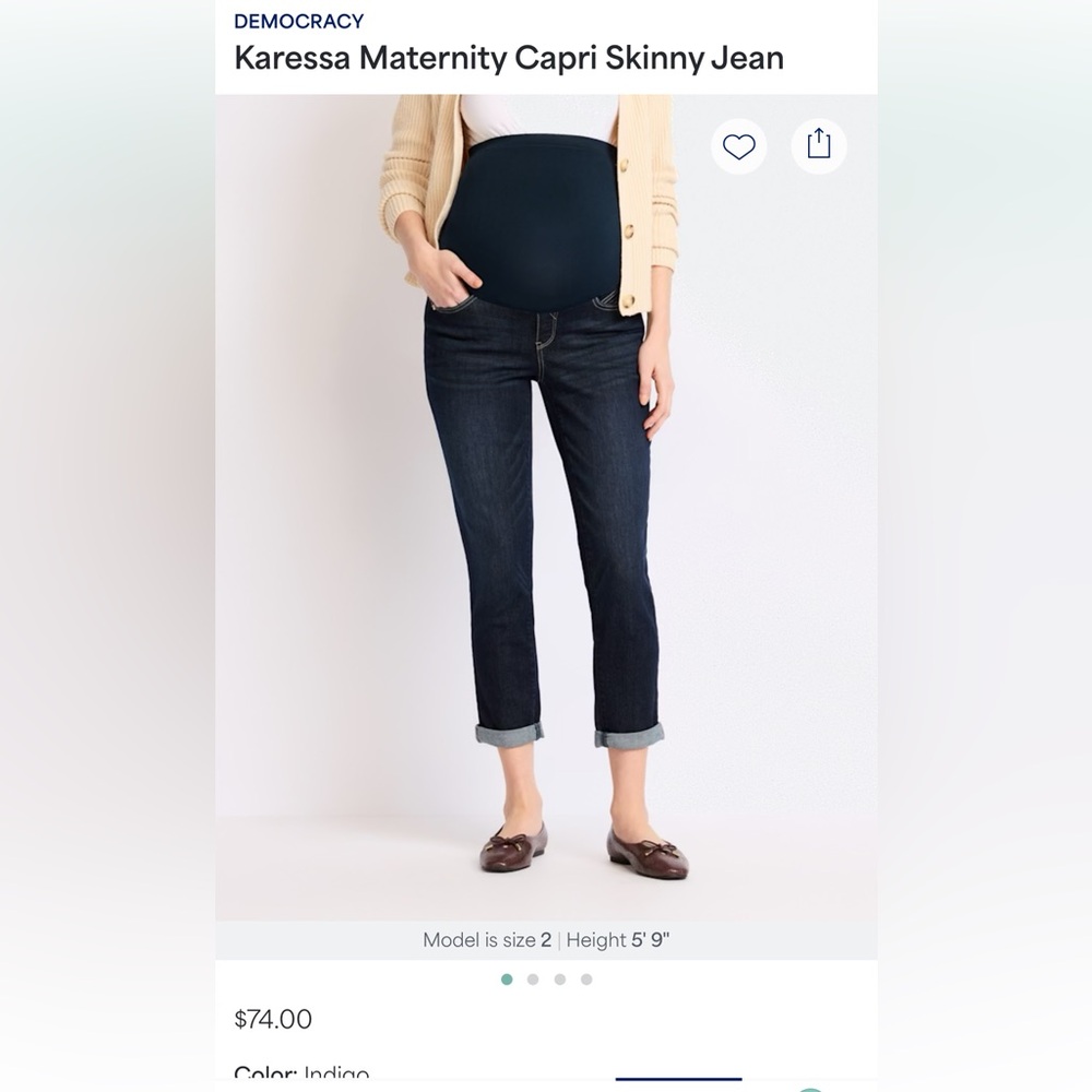 Democracy Maternity Women's Dark Blue Jeans